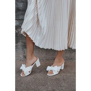 Lulus Dorothea Ivory Knotted High Heel Sandals White - Size 9